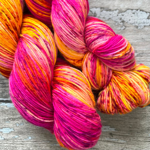 That's Enough, UV reactive merino nylon yarn