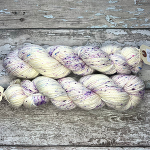 Crocuses in the Snow Aran, soft superwash merino yarn