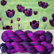 Load image into Gallery viewer, Black Tulip DK, merino nylon sock yarn