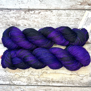 Distant Galaxies Sparkle, merino nylon sock yarn