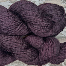 Load image into Gallery viewer, Aubergine Aran, superwash merino yarn