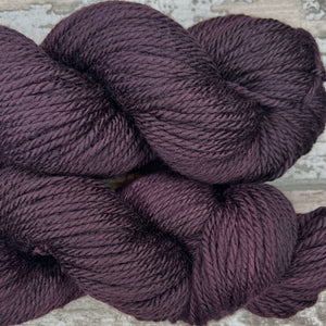 Aubergine Aran, superwash merino yarn