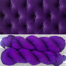 Load image into Gallery viewer, Royal Purple Aran, soft superwash merino yarn
