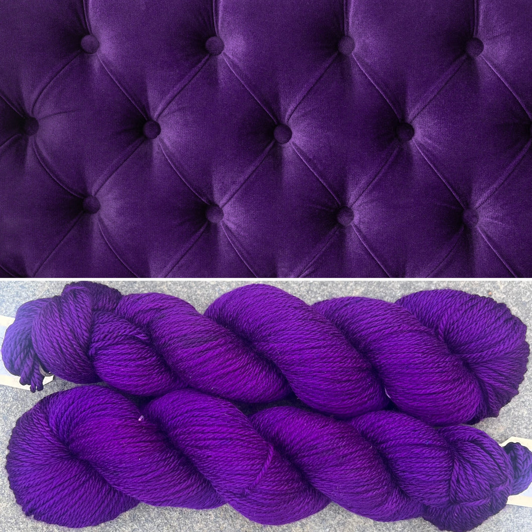 Royal Purple Aran, soft superwash merino yarn