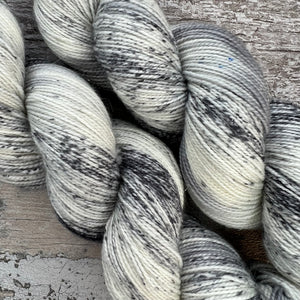 Glacier Sparkle, merino nylon sock yarn