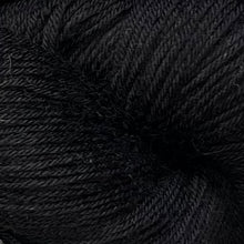Load image into Gallery viewer, Midnight Black, indie dyed merino nylon sock yarn