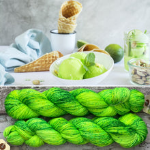 Load image into Gallery viewer, Lime Sorbet, merino nylon sock yarn