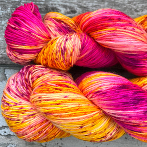 That's Enough, UV reactive merino nylon yarn