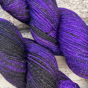 Distant Galaxies Sparkle, merino nylon sock yarn