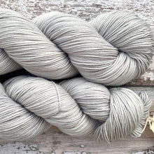 Load image into Gallery viewer, Silver Lining, light grey merino nylon sock yarn