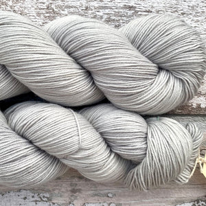 Silver Lining, light grey merino nylon sock yarn