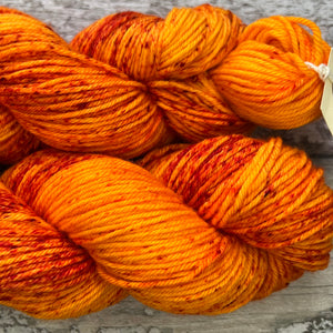Orange Sorbet DK, merino nylon sock yarn