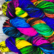 Load image into Gallery viewer, Sacrilegious &amp; Exclusionary Super Chunky, rainbow merino yarn