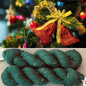 Christmas Tree Lights Donegal, merino fingering yarn