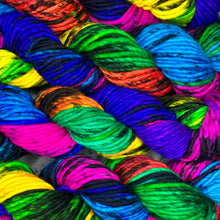 Load image into Gallery viewer, Sacrilegious &amp; Exclusionary Super Chunky, rainbow merino yarn