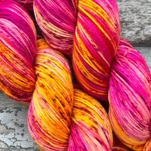 That's Enough, UV reactive merino nylon yarn