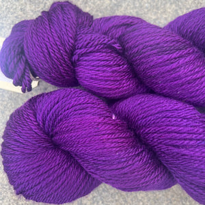 Royal Purple Aran, soft superwash merino yarn