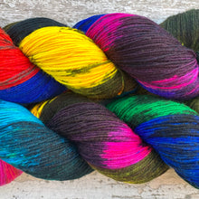 Load image into Gallery viewer, Sacrilegious &amp; Exclusionary, rainbow merino nylon sock yarn