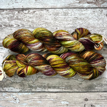 Load image into Gallery viewer, Horse Chestnut Sparkle, merino nylon sock yarn